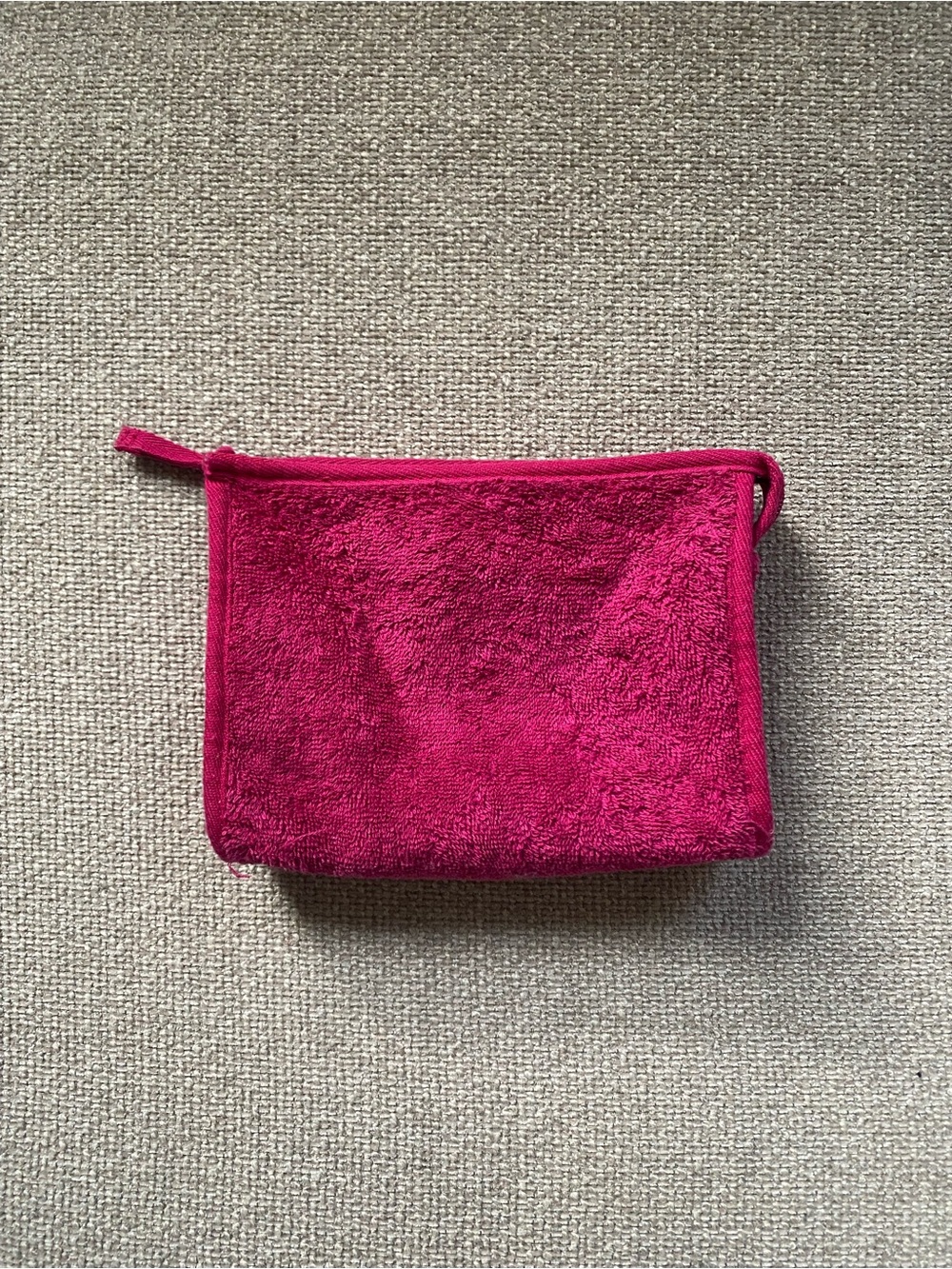 aerie Plush Fuchsia Zip Cosmetic Pouch